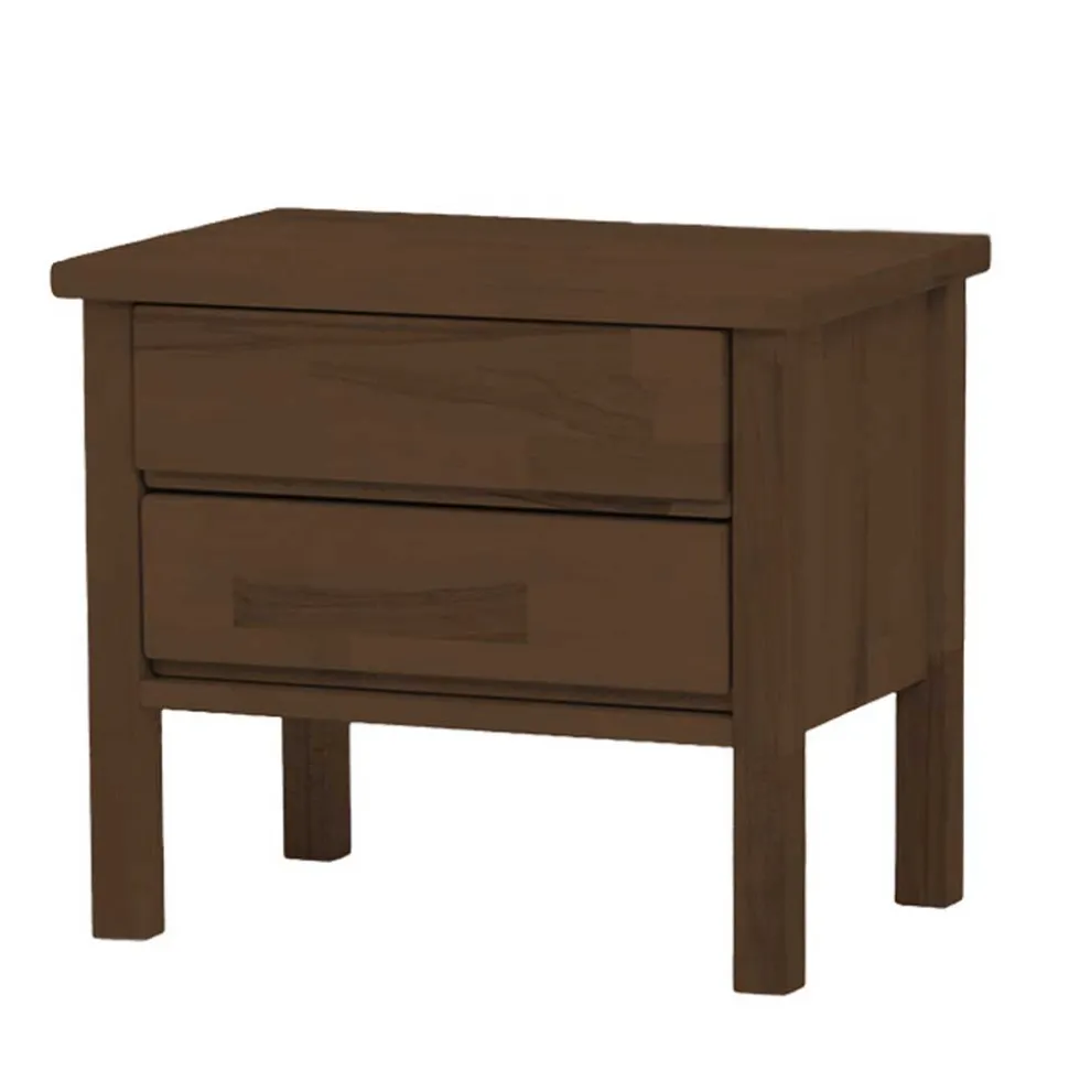 Massivholz Nachtkommode aus Buche Andreassy in Walnuss geölt