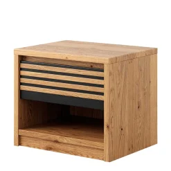 Massivholz Nachtkommode aus Eiche zweifarbig - Agusto