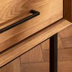 Massivholz Nachtkommode mit zwei Schubladen - Kerfa