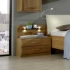 Massivholz Nachtkommode Waruna aus Eiche (2er Set)