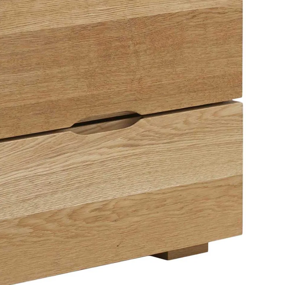 Massivholz Nachttisch Sofie mit zwei Schubladen