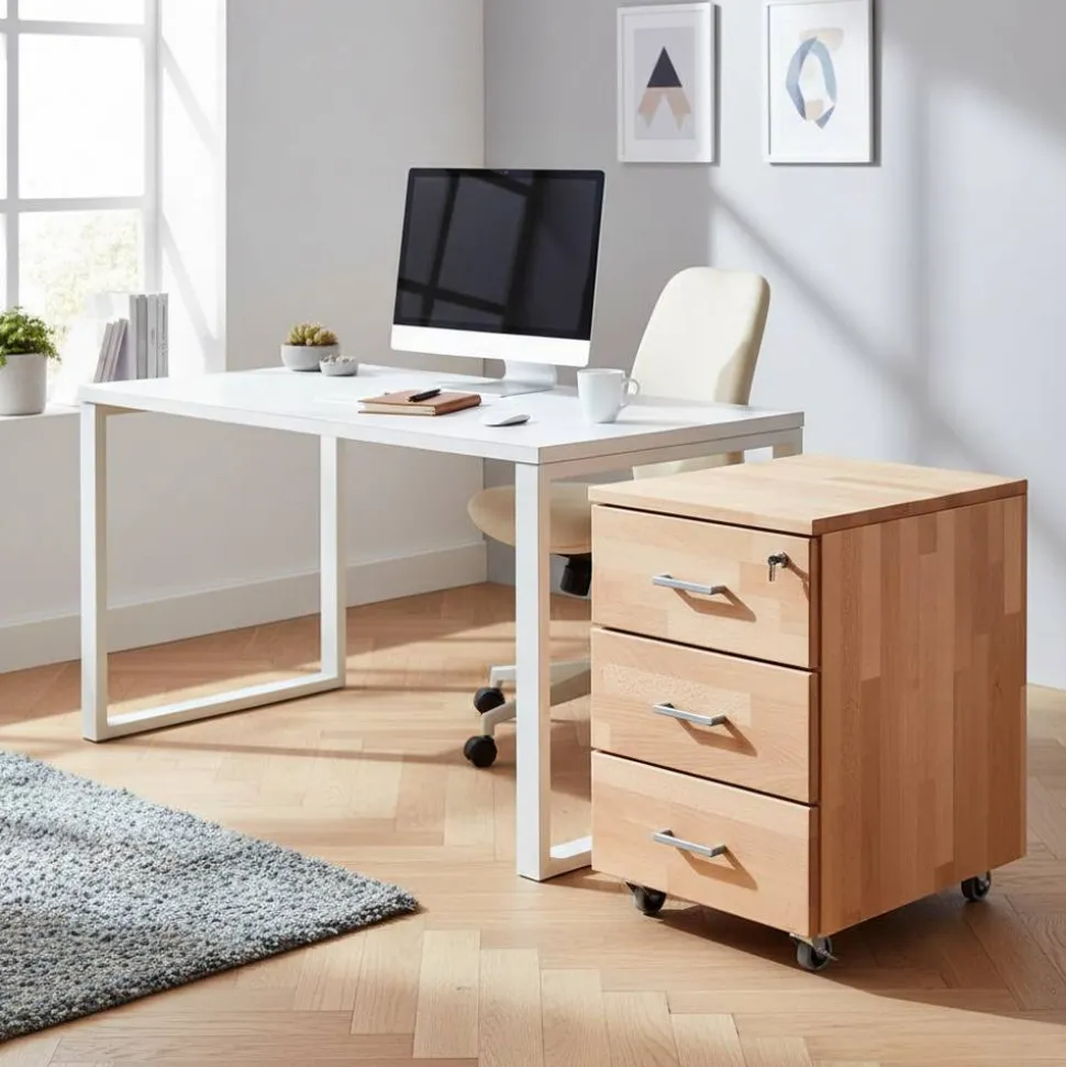 Massivholz Rollcontainer aus Buche - Bash