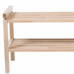 Massivholz Schuhregal in Eiche White Wash - Vaxos