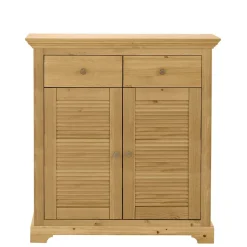 Massivholz Schuhschrank mit Lamellentüren - Zavieca