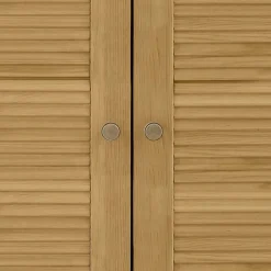 Massivholz Schuhschrank mit Lamellentüren - Zavieca