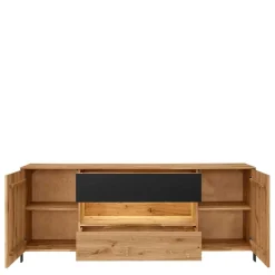 Massivholz Sideboard - modern mit LED Licht - Viligrana