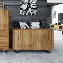 Massivholz Sideboard Manzey aus Wildeiche geölt
