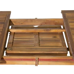 Massivholz Tischgruppe oval - Eliva (vierteilig)