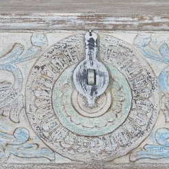 Massivholz Truhe in White Wash - Riconia