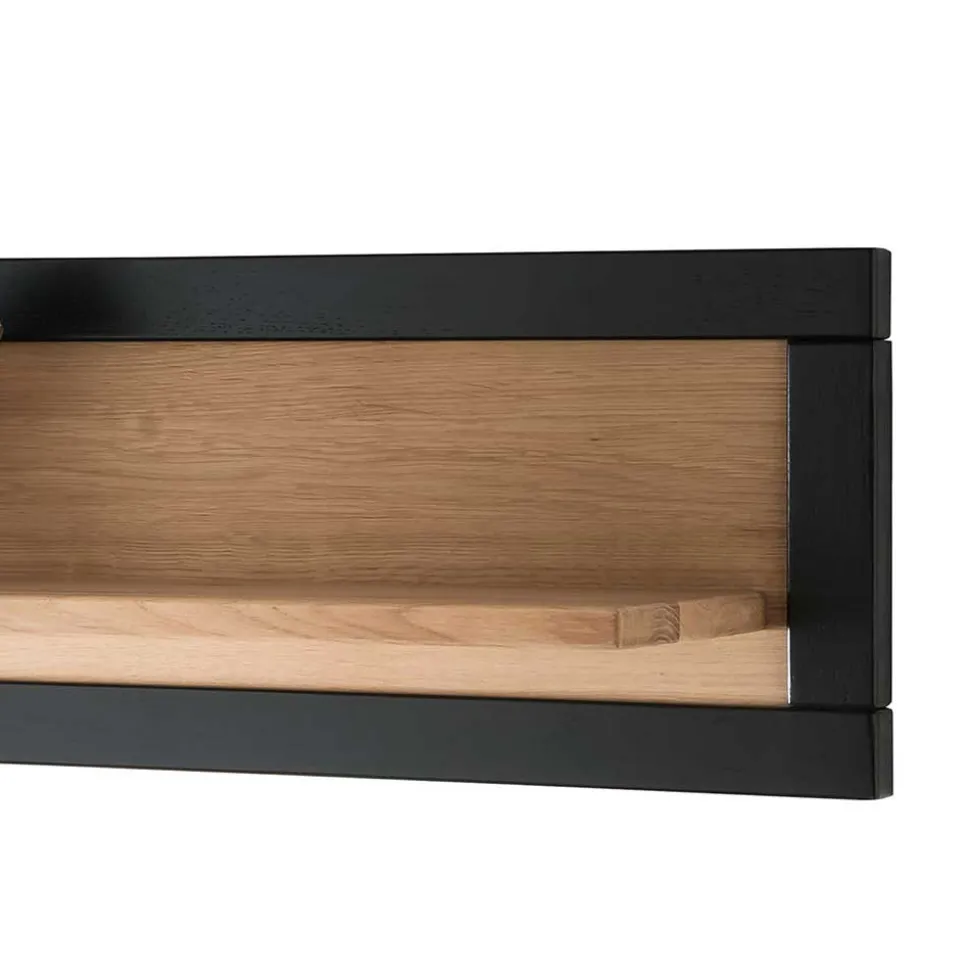 Massivholz Wandboard in Natur & Schwarz - Embleys