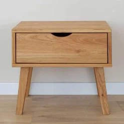 Massivholz-Nachtkommode mit Schublade - Fabijola