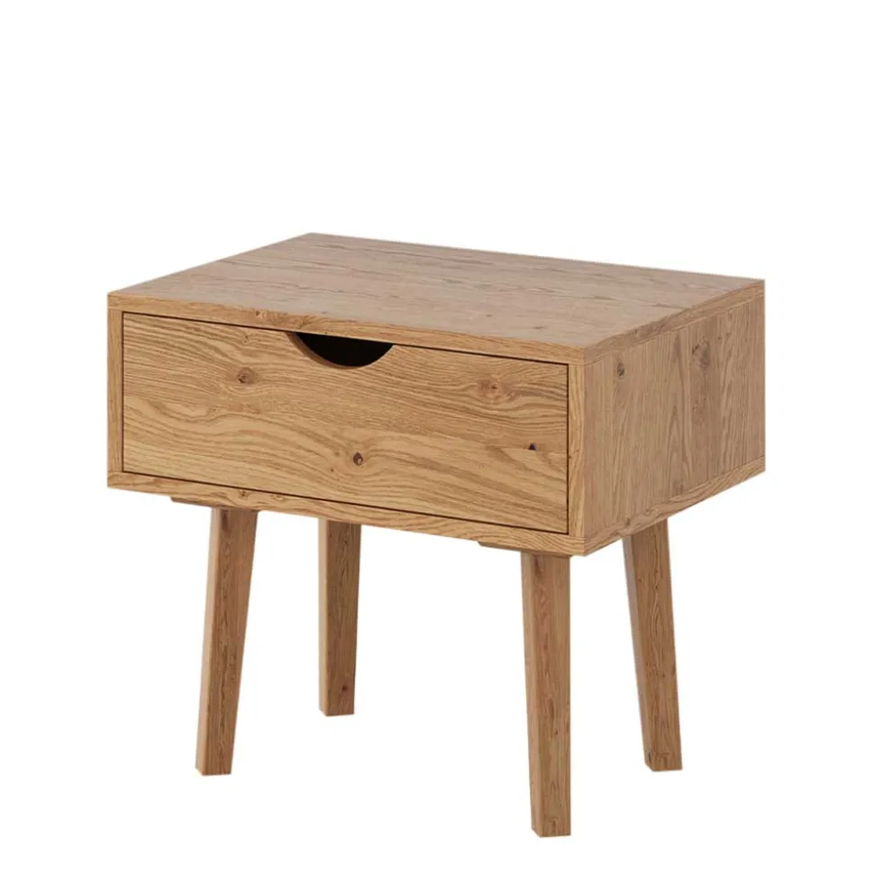 Massivholz-Nachtkommode mit Schublade - Fabijola
