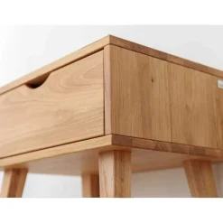 Massivholz-Nachtkommode mit Schublade - Fabijola