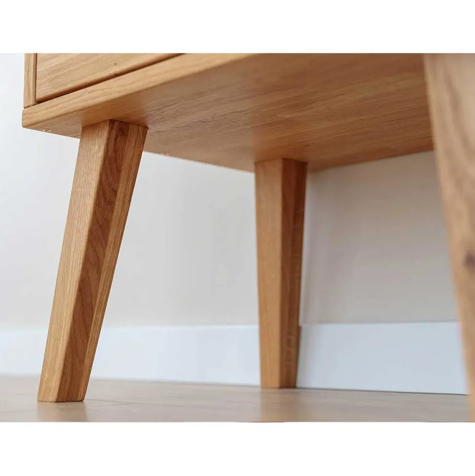 Massivholz-Nachtkommode mit Schublade - Fabijola