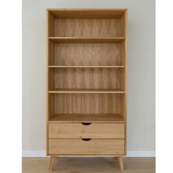 Massivholz-Regal mit zwei Schubladen - Fabijola