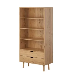 Massivholz-Regal mit zwei Schubladen - Fabijola