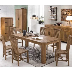 Massivholzstuhl Mangato mit hoher Lehne