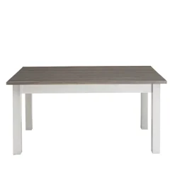 Massivholztisch Ovidos aus Kiefer Grau Weiß