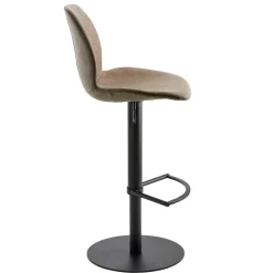 Material Mix Barstuhl in Beige & Schlamm - Vismarel