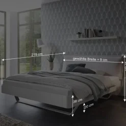 Material Mix Designbett mit Kufen - Chien