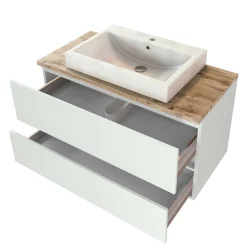 Möbel Badezimmer Set in Weiß - Misbonas (vierteilig)