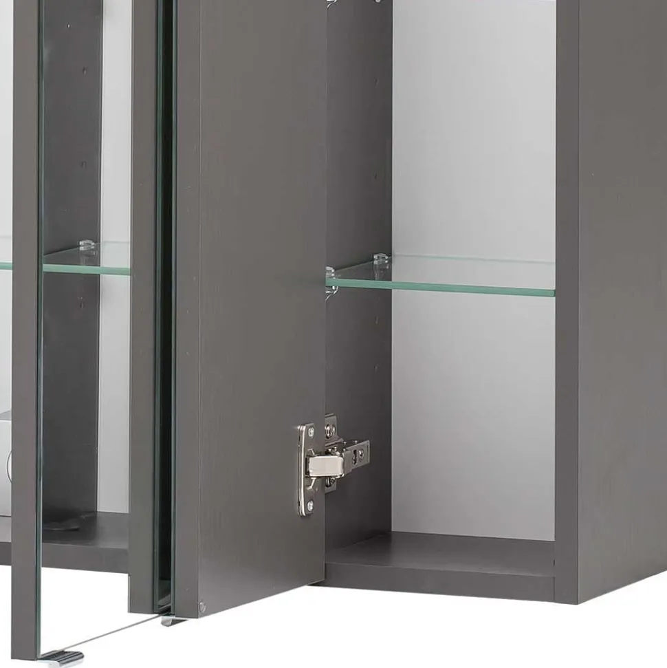 Möbel fürs Badezimmer in Dunkelgrau - Natarivos (dreiteilig)