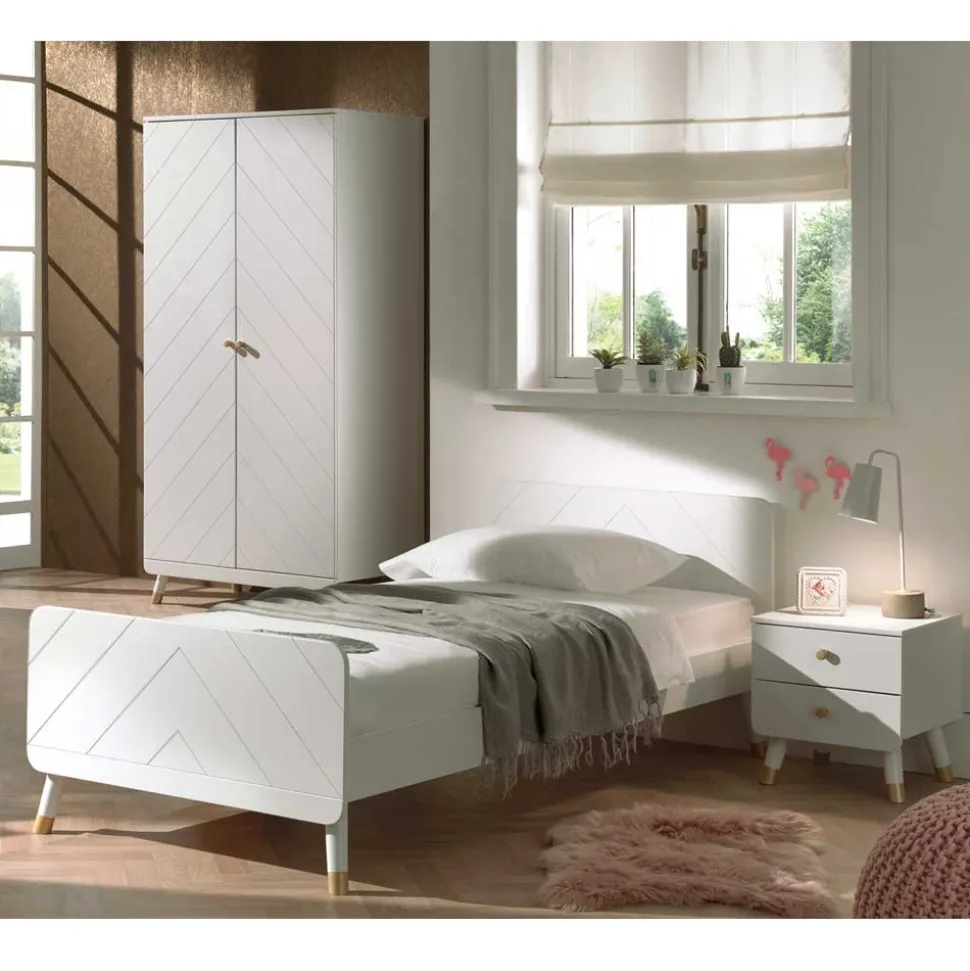 Möbel Jugendzimmer in Weiß - Zimventa (dreiteilig)