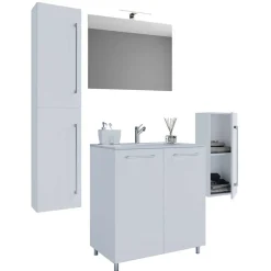 Möbelset fürs Bad in Weiß - Ipsum (vierteilig)