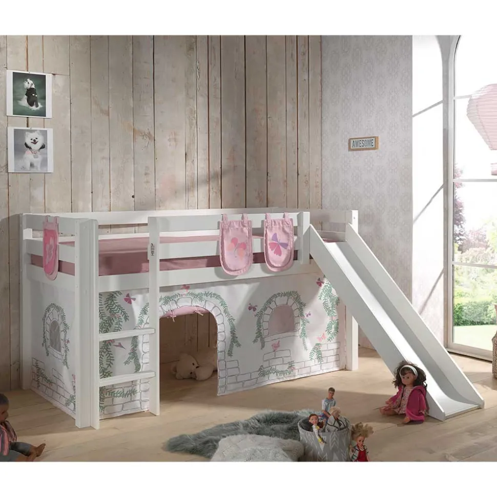 Mädchen Spielbett in Weiß - Stephanie