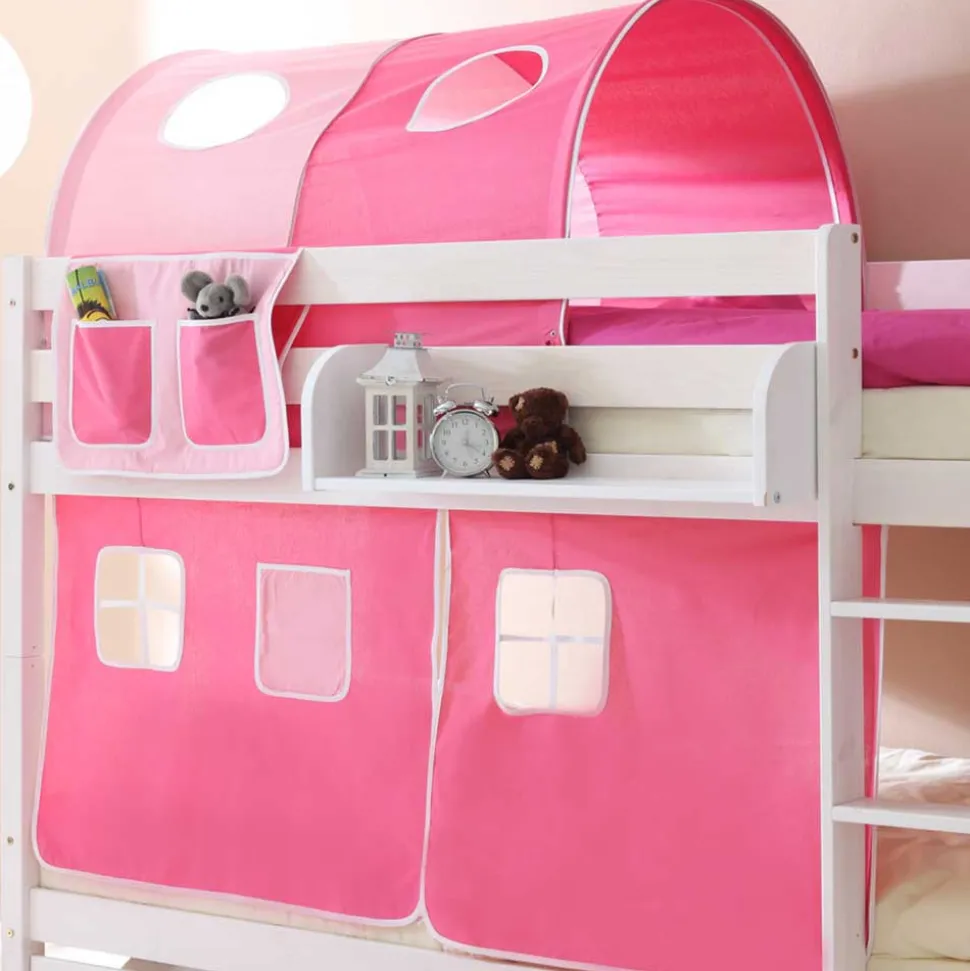 Mädchenzimmer Etagenbett aus weißer Kiefer - Jionalla
