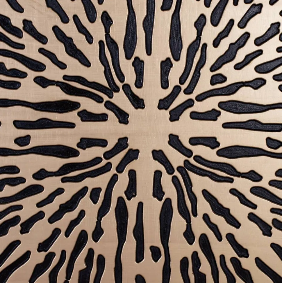 MDF Wandpaneel Wandbild in Gold mit Muster - Friscura