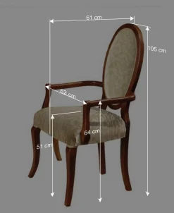 Medaillonstuhl mit Armlehnen - Motiz