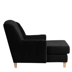 Mega Polstersessel aus schwarzem Velours - Villaro
