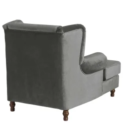 Mega Wohnzimmersessel in Grau Samtvelours - Jusic