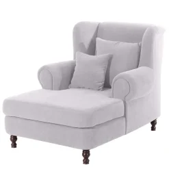 Megasessel in Silbergrau Velours - Bacanova