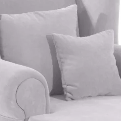 Megasessel in Silbergrau Velours - Bacanova