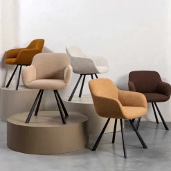 Mesh Polsterstuhl mit Armlehnen - Charlena