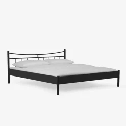 Metall Bett Halfa in Schwarz