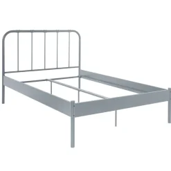 Metall Bett in Grau - Uvienna