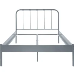 Metall Bett in Grau - Uvienna