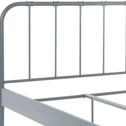 Metall Bett in Grau - Uvienna