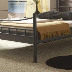 Metall Bett Rosanna in Dunkelgrau