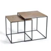 Metall Couchtisch Duo in Bronze - Havanna (zweiteilig)