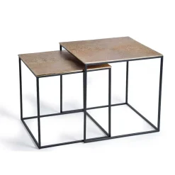 Metall Couchtisch Duo in Bronze - Havanna (zweiteilig)