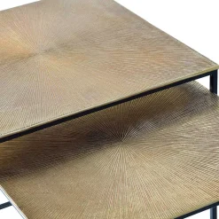 Metall Couchtisch Duo in Bronze - Havanna (zweiteilig)