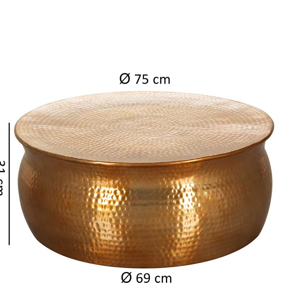 Metall Design Sofatisch in Gold - Lucios