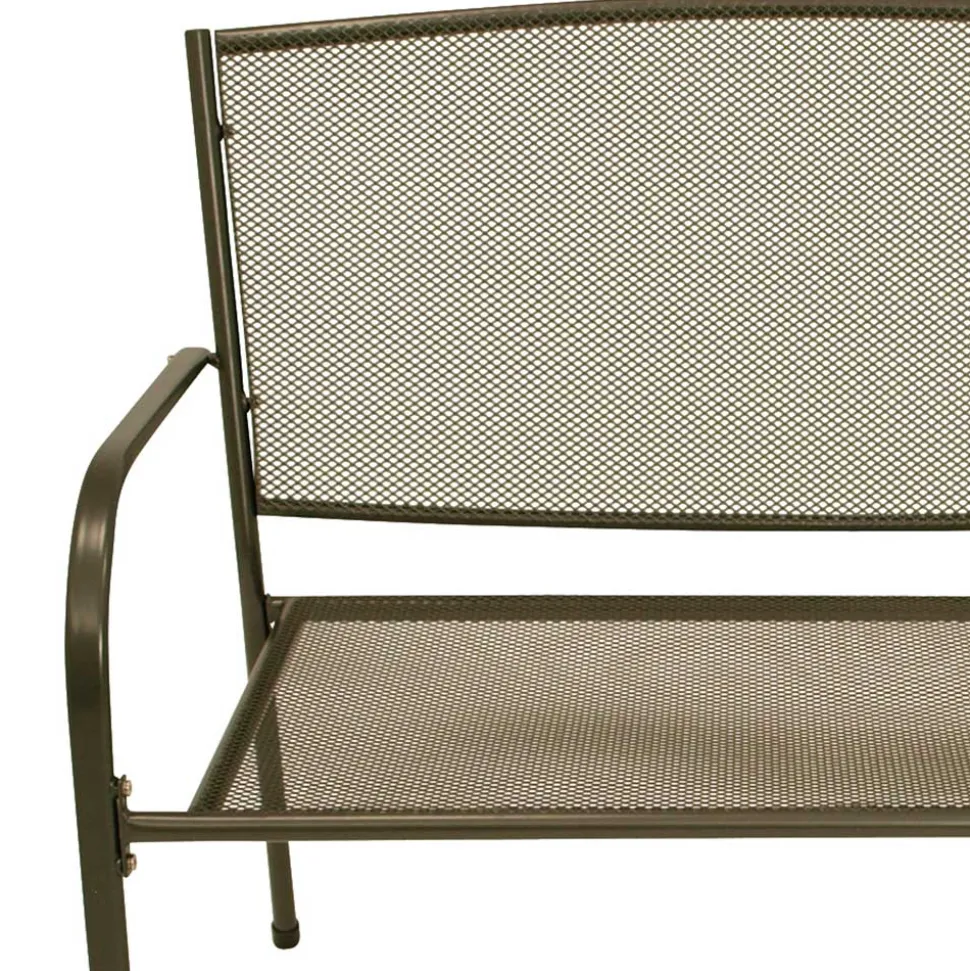 Metall Gartenbank in Dunkelgrau - Labelsio