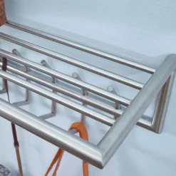 Metall Hängegarderobe in Silber - Markos