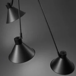 Metall Hängeleuchte in Schwarz - 3-flammig - Gravitoa