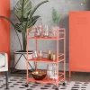 Metall Servierwagen in Orange - Troketta